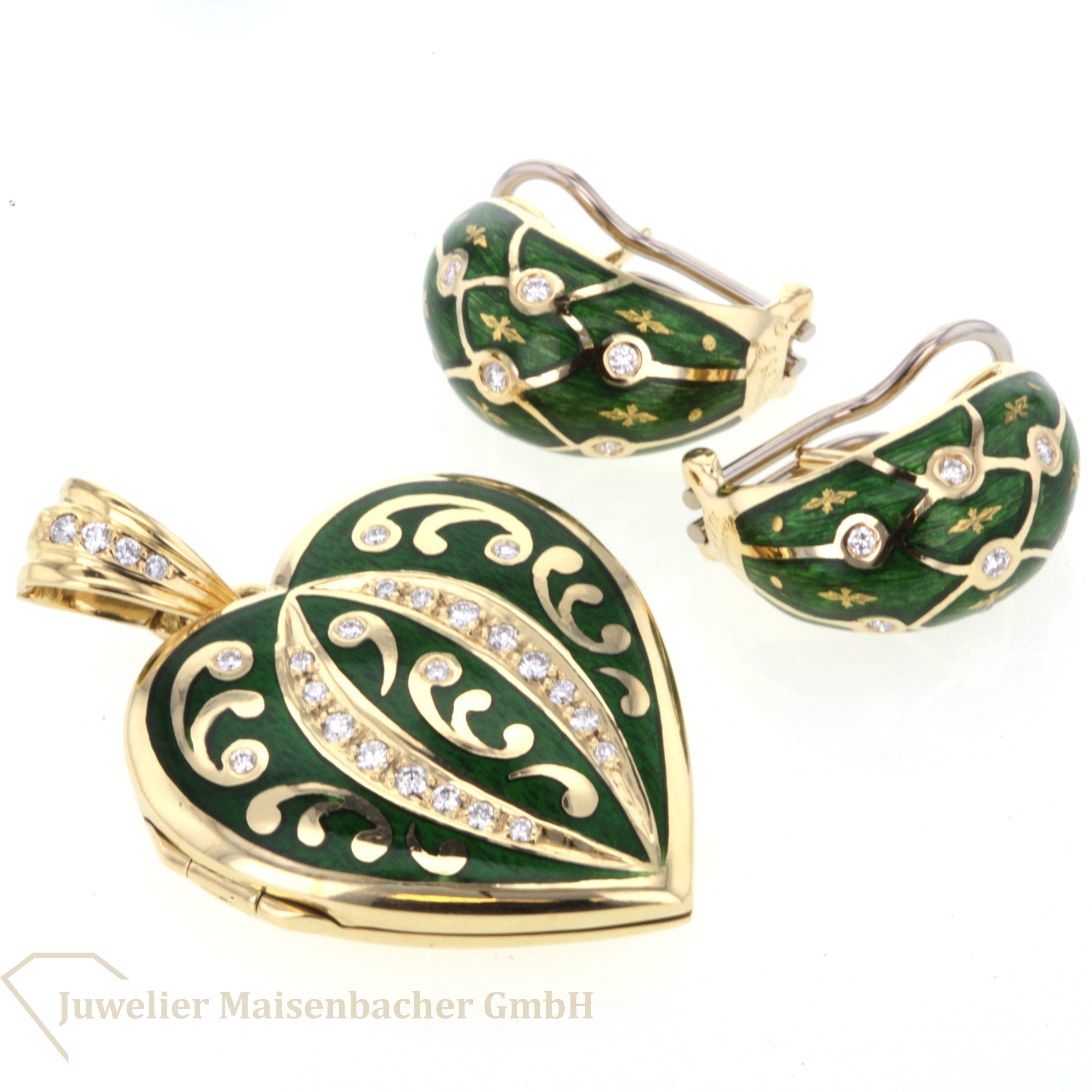 Fabergé Set aus Ohrringen & Medaillon LIMITIERTE AUFLAGE Victor Mayer
