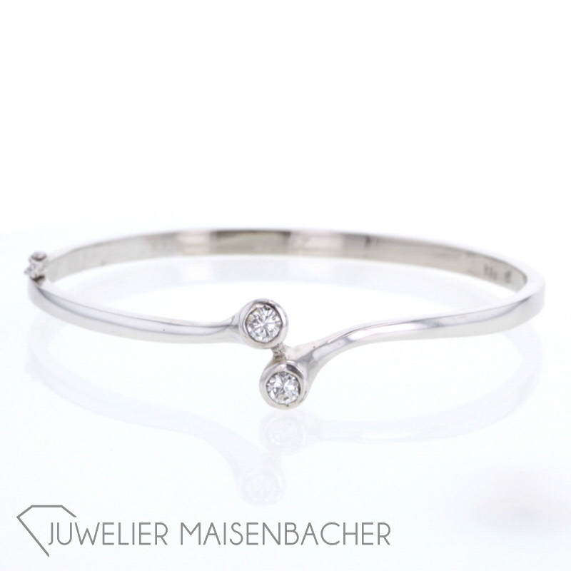 Armreif *Toi & moi* Diamanten Weißgold