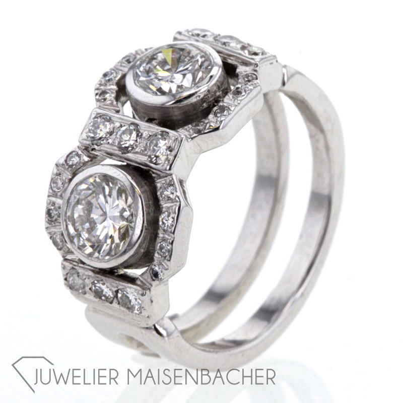 Diamantring *Duo* Gr 51