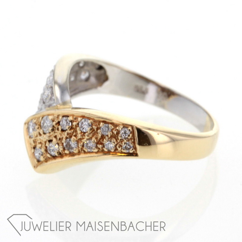 Diamantring bicolor Gr. 55