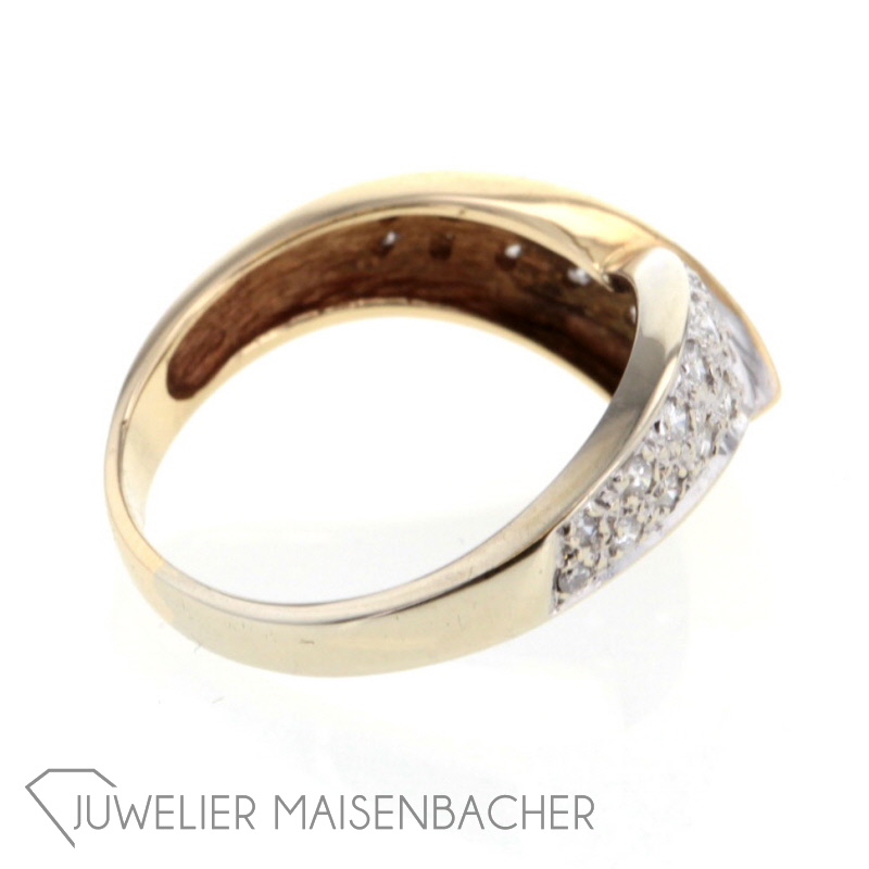 Diamantring bicolor Gr. 55