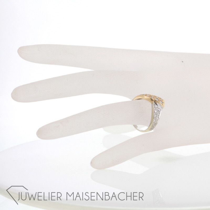 Diamantring bicolor Gr. 55