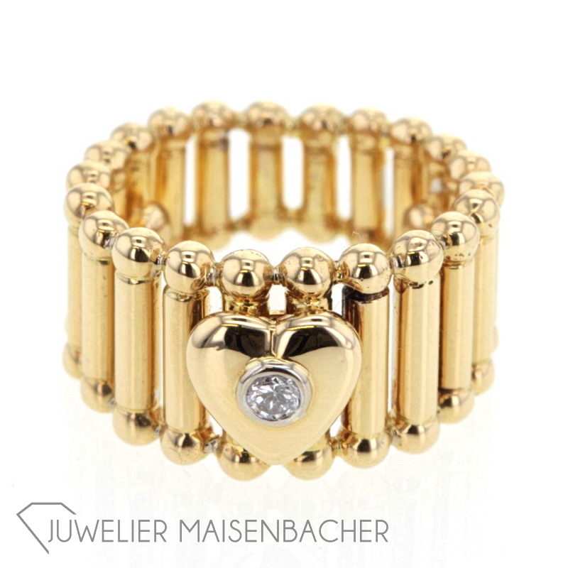 Mid-Ring Solitaire Herz, Gr 42