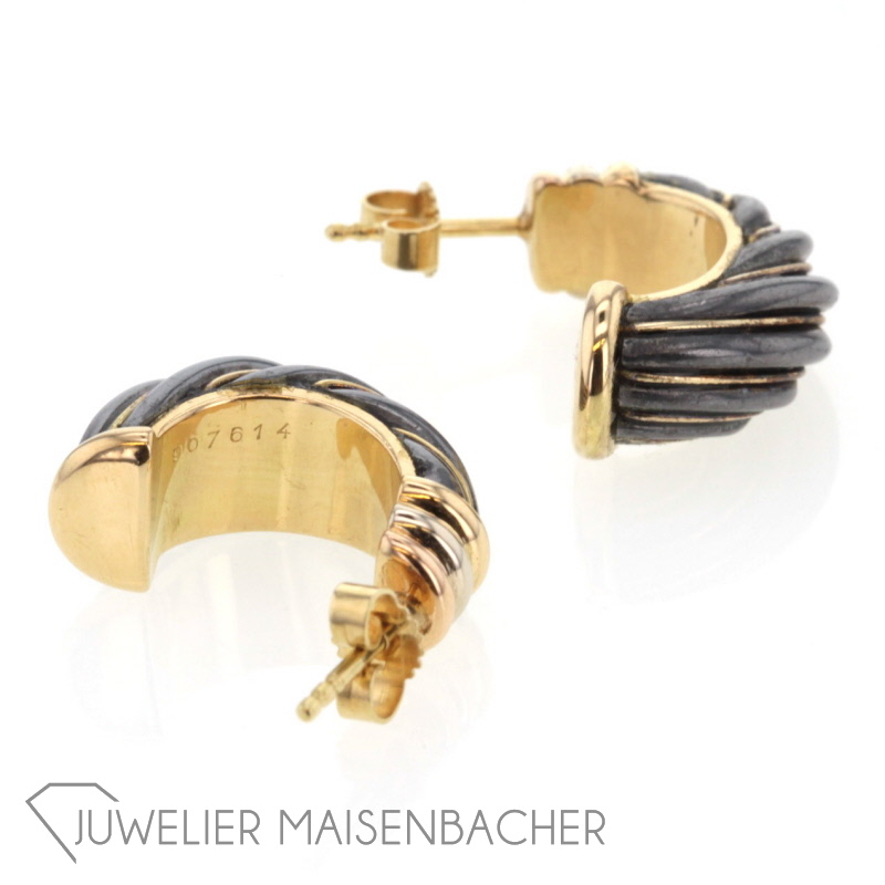 Cartier Vintage Halbcreolen Silber