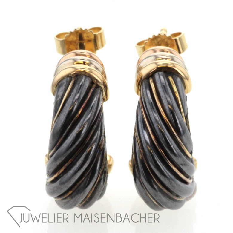 Cartier Vintage Halbcreolen Silber