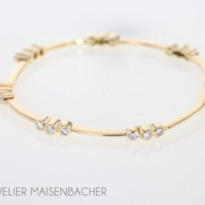 Armband-Armreif mit Brillanten Gold