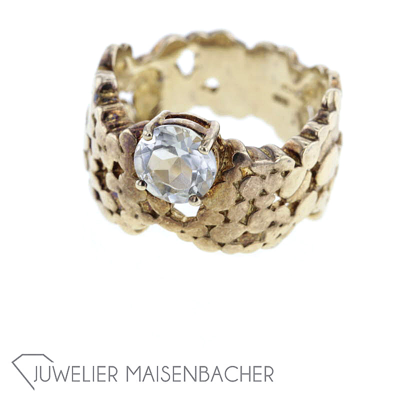 Amethyst Ring Silber Vergoldet