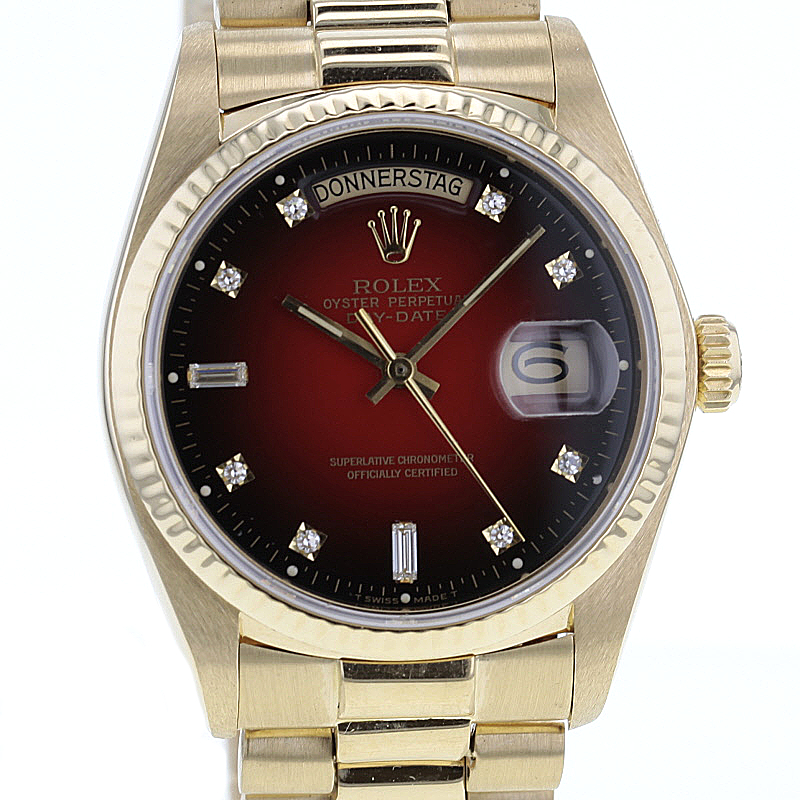 Rolex Day-Date Dégradé Red Diamanten
