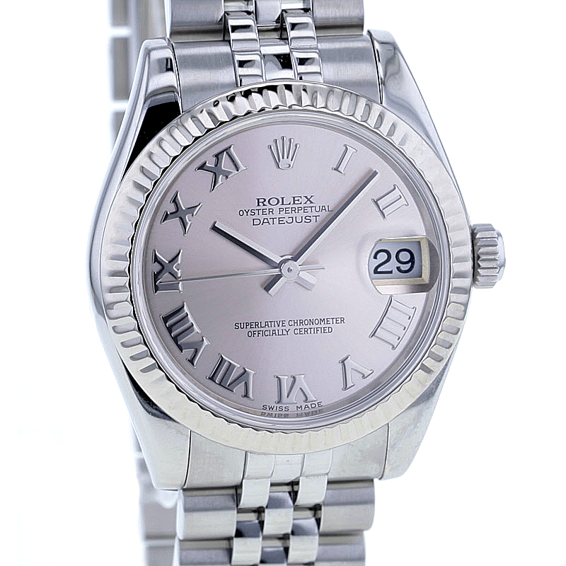 Rolex Datejust 31, rosé, Edelstahl, Lünette aus Weißgold