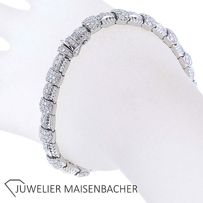 ROBERTO COIN luxuriöses Brillant-Armband mit Rubin Gold