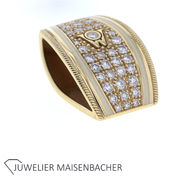 Wellendorff Ronde "Margarit" Sonderfarbe Trüffel mit Brillanten Gold – Bild 2