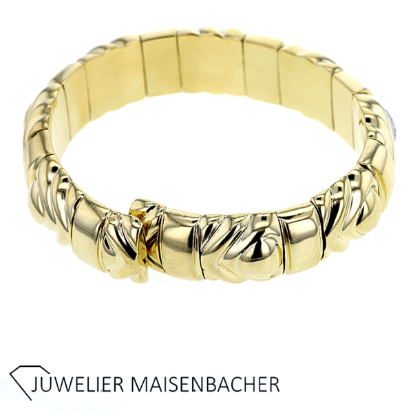 Wempe schwerer Armreif/Armspange mit Brillanten und Smaragd Gold – Bild 4