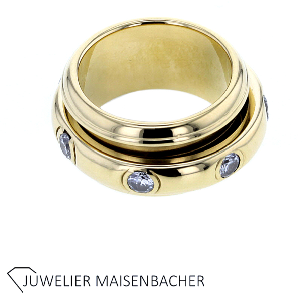 Piaget Breiter Possession Dreh-Ring mit Brillanten Gold – Bild 3