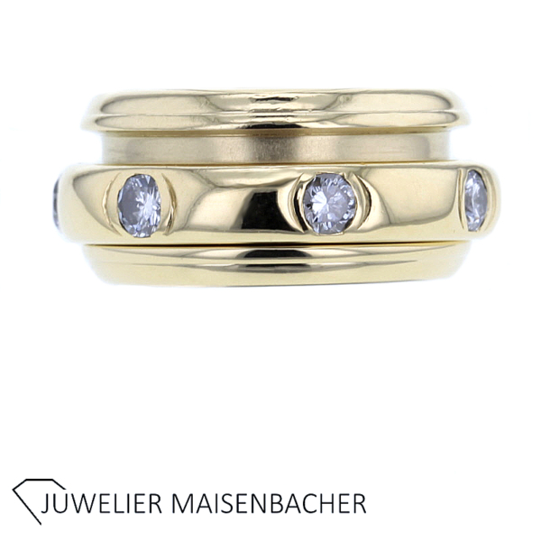 Piaget Breiter Possession Dreh-Ring mit Brillanten Gold – Bild 2