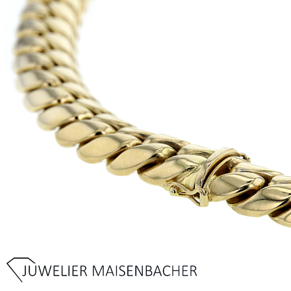 Massives Collier mit Smaragd und Saphir von WEMPE Gold – Bild 3
