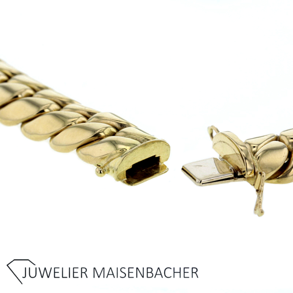Massives Collier mit Smaragd und Saphir von WEMPE Gold – Bild 4