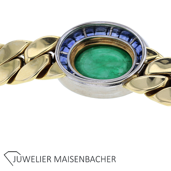 Massives Collier mit Smaragd und Saphir von WEMPE Gold – Bild 6