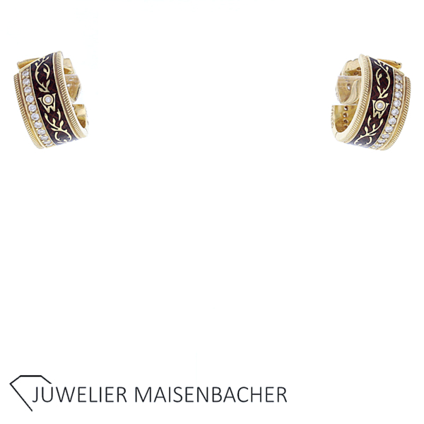 Wellendorff Creolen "Schokotwist" mit Billanten Gold – Bild 5