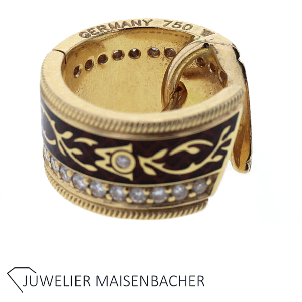Wellendorff Creolen "Schokotwist" mit Billanten Gold – Bild 3