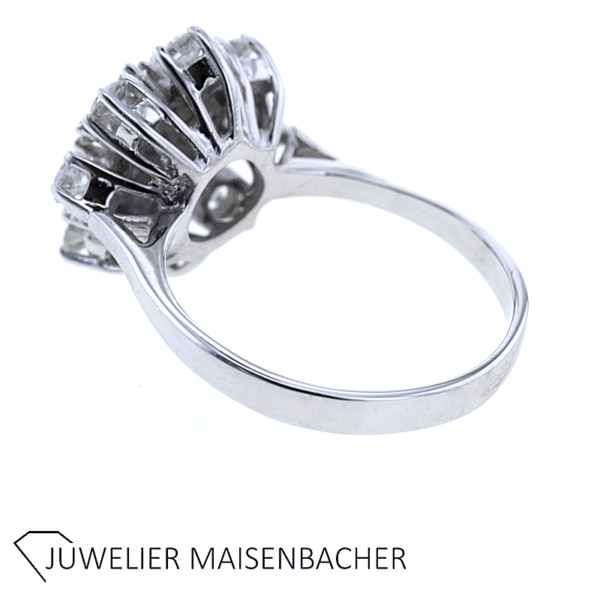 Blumenring Flower Ring mit außergewöhlichen Brillanten Gold – Bild 3