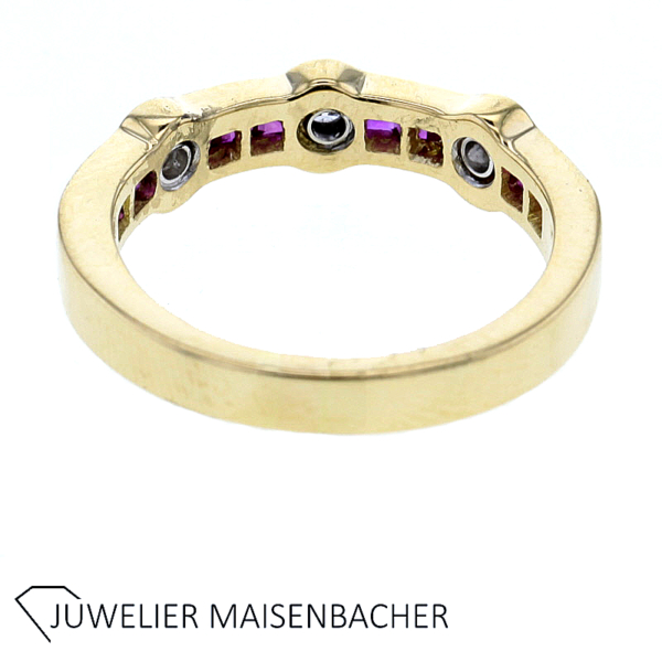 Außergewöhnlicher Tahiti-Zuchtperlen Ring mit Brillant und Diamant Gold – Bild 8