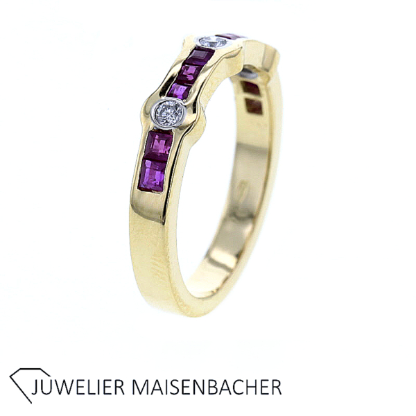 Außergewöhnlicher Tahiti-Zuchtperlen Ring mit Brillant und Diamant Gold – Bild 5