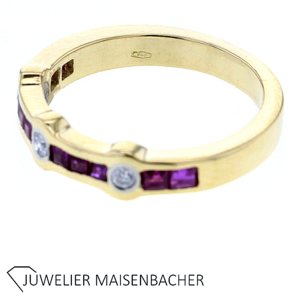 Außergewöhnlicher Tahiti-Zuchtperlen Ring mit Brillant und Diamant Gold – Bild 6