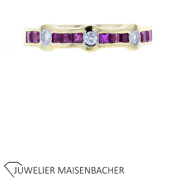 Außergewöhnlicher Tahiti-Zuchtperlen Ring mit Brillant und Diamant Gold – Bild 7