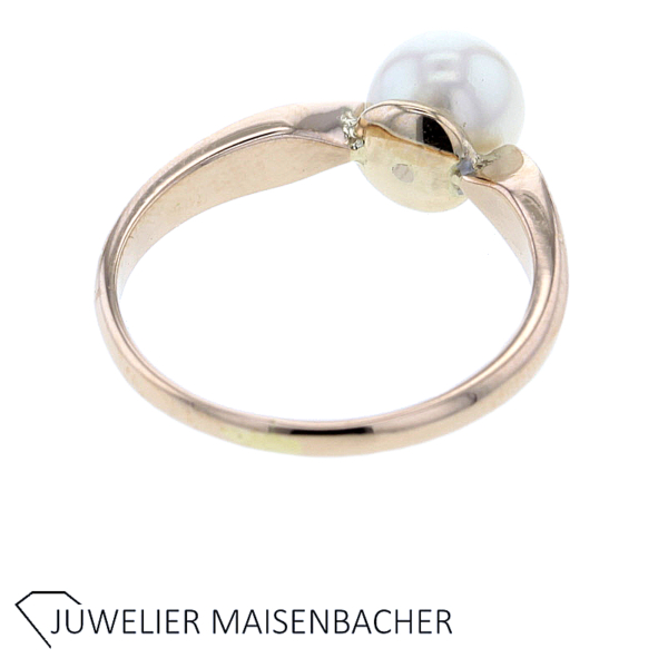 Filigraner Damenring mit Akoyazuchtperle Gold – Bild 5