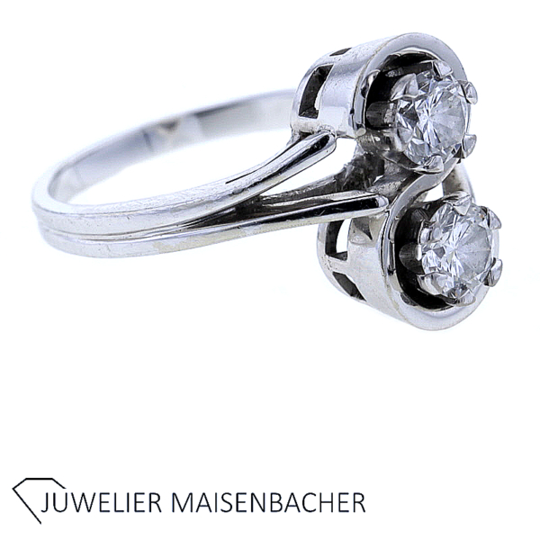 Außergewöhnlicher Damen Brillantring Gold