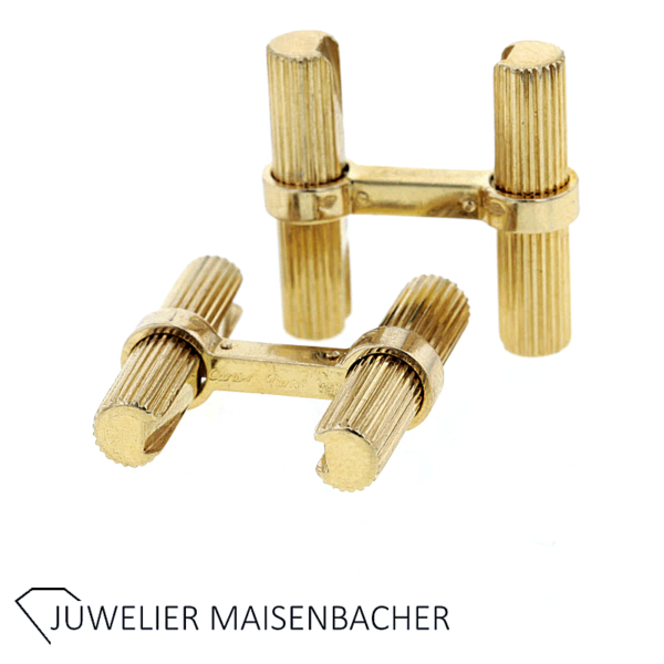 Cartier Manschettenknöpfe Vestiare mit Onyx austauschbar – Bild 6