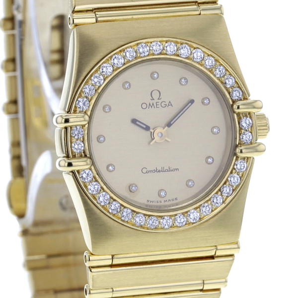 Omega Constellation Lady 18 kt Gold Diamantlünette