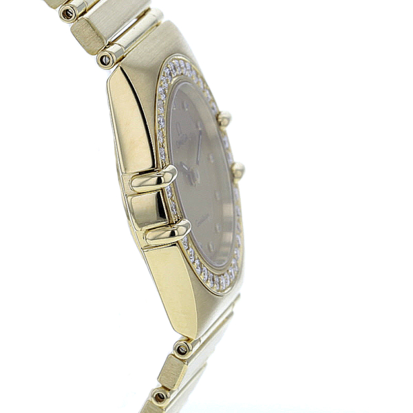 Omega Constellation Lady 18 kt Gold Diamantlünette – Bild 5