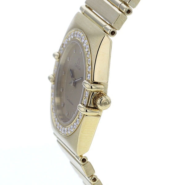 Omega Constellation Lady 18 kt Gold Diamantlünette – Bild 6