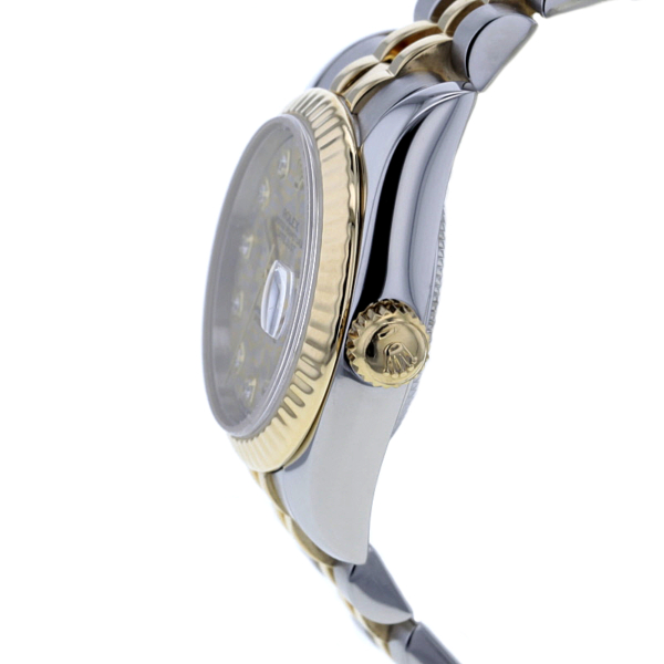 Rolex Lady-Datejust Stahl/Gold, Gold-Crystals Zifferblat mit 10 Diamanten – Bild 6