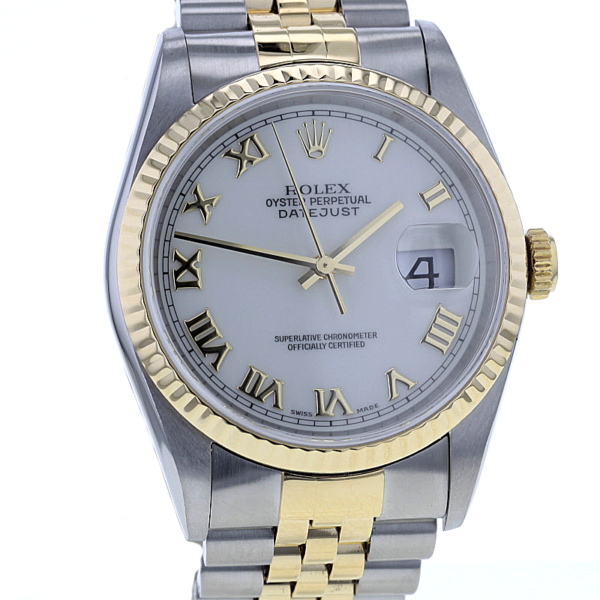 Rolex Datejust Stahl/Gold 36mm, Saphirglas