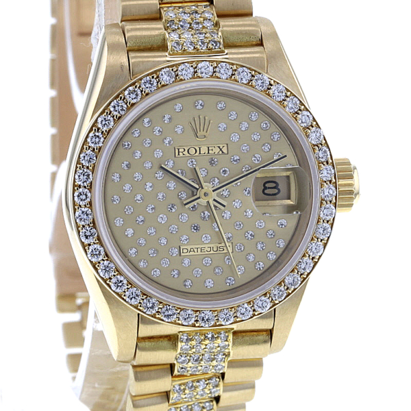 Rolex Lady-Datejust 18K. Gold mit 472 Diamanten – Bild 5