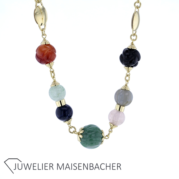 CARETTA lange Kette mit Edelsteinen – Bild 7
