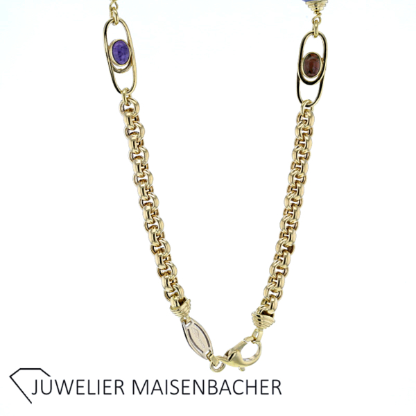 CARETTA lange Kette mit Edelsteinen – Bild 5