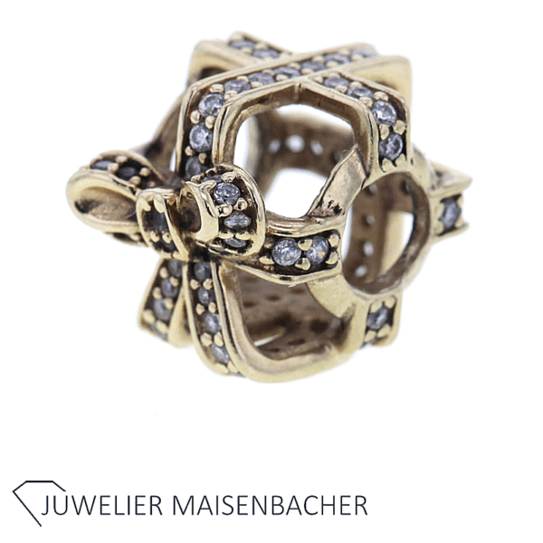 Pandora ALE Charm/Anhänger Geschenk mit Schleife und Brillanten