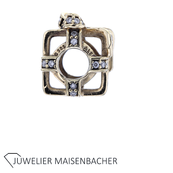 Pandora ALE Charm/Anhänger Geschenk mit Schleife und Brillanten – Bild 3