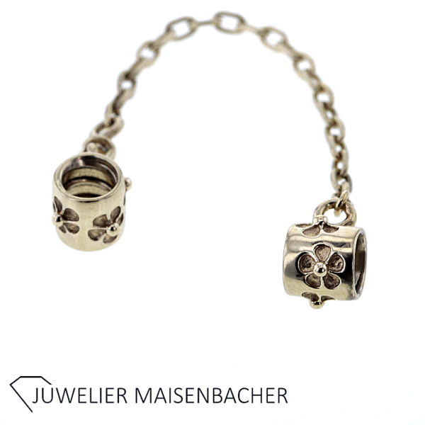 Pandora ALE Charm Blume mit Sicherheitskette Gold
