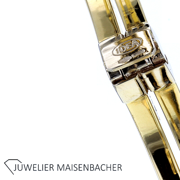 Armreif IDEA Oval mit Schanier in 4 Treppen Design Gold – Bild 5