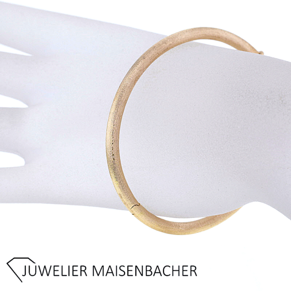 Zeitloser ovaler Armreif/Armspange Gold – Bild 2