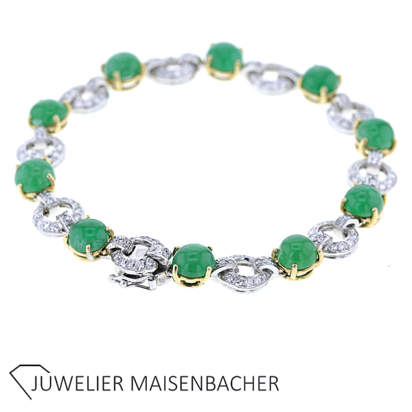 René Kern Traumhaftes Armband mit Smaragd und Diamanten