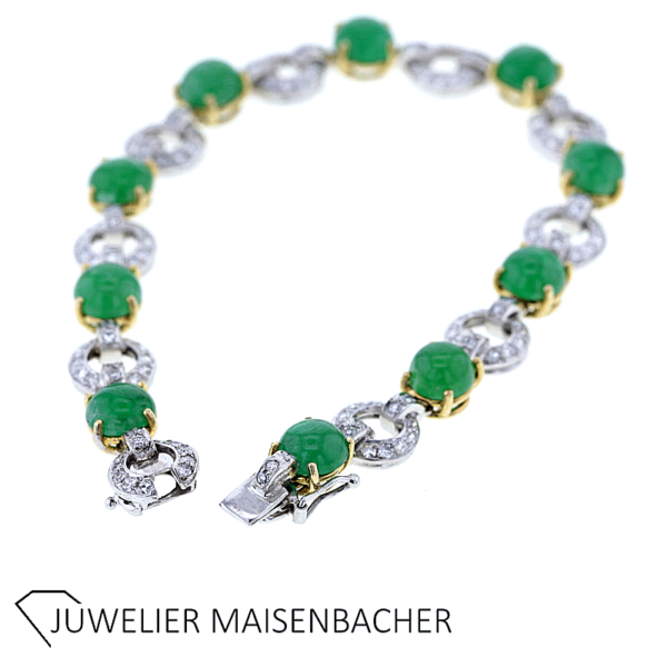 René Kern Traumhaftes Armband mit Smaragd und Diamanten – Bild 2