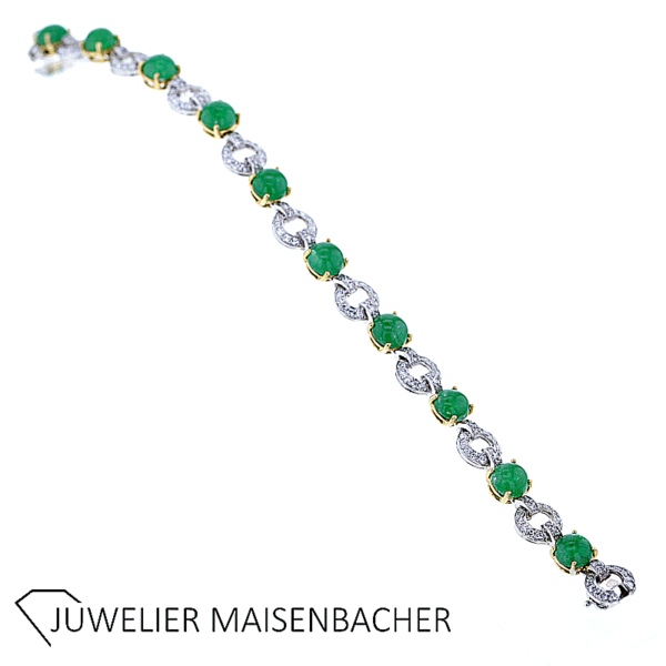 René Kern Traumhaftes Armband mit Smaragd und Diamanten – Bild 4