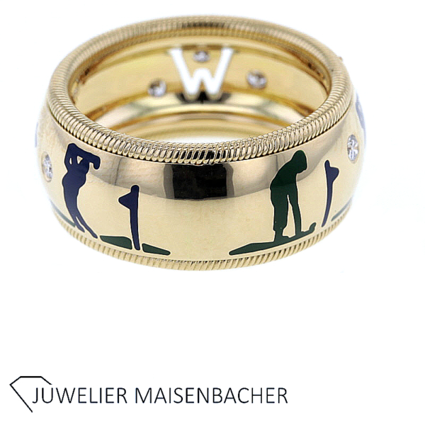 Wellendorff Ring Birdie Golf mit Brillanten Gold – Bild 2
