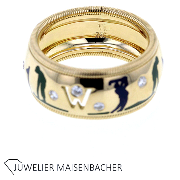 Wellendorff Ring Birdie Golf mit Brillanten Gold – Bild 3