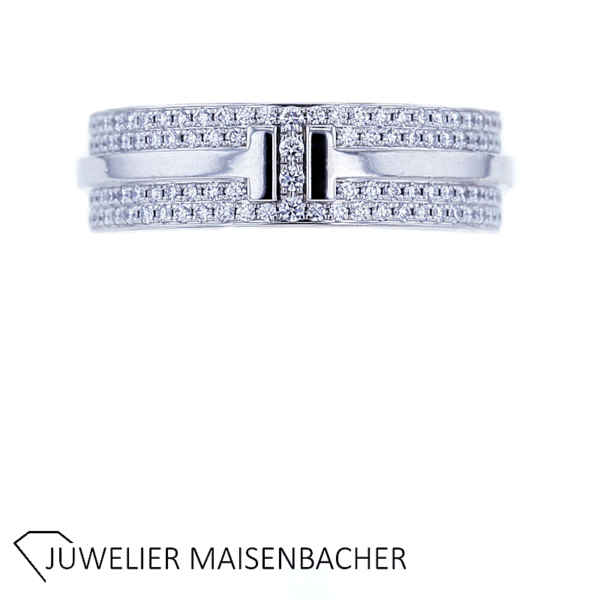 Tiffany T Pavé-Diamantring Gold